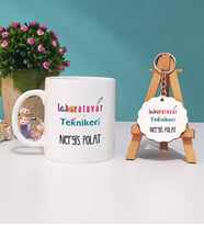 Laboratuvar Teknikeri Kupa Bardak ve Anahtarlık
