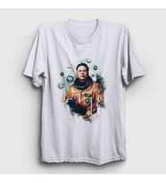 Presmono Unisex Beyaz Astronaut Science Elon Musk T-Shirt 330170tt
