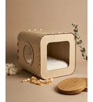 Özel Tasarım Luna MDF Kedi Evi