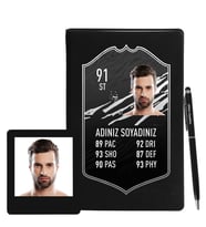Kişiye Özel Fut Kart Defter Kalem & Instagram Çerçeve Hediye Seti