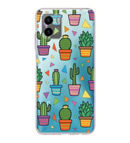 PrintiFy Vivo Y15s ile Uyumlu 1mm Slim Fit Water Color 4 Baskılı Şeffaf  Kılıf