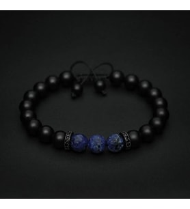 Alnis Atelier Lapis Ve Mat Oniks Doğal Taş Bileklik