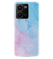 Vivo Y22 Kılıf Resimli Desenli Baskılı Silikon Pink Blue Abstract 1385