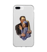 Iphone 7 Plus ve 8 Plus Uyumlu Van Gogh & İnci Küpeli Kız Tasarımlı Şeffaf Telefon Kılıfı