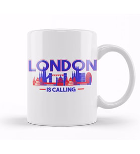London Is Calling Skyline UK Vacation Kupa Bardak Porselen