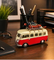 Nostaljik Metal Vosvos Minibüs – El Yapımı Ofis Hediyesi
