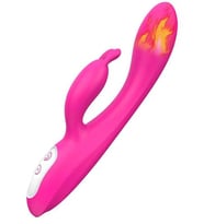 Fastieshop Isıtmalı Şarjlı Güçlü Titreşimli Tavşan Vibratör - 22 cm (Pembe)
