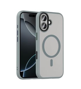 Coverzone ?Phone 17 ile Uyumlu Sert PC Arka Y�zey Wireless ?arj �zellikli Buzlu Saydam ZF Kapak