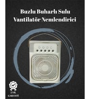 Northcity USB Bağlantılı 3'ü 1 Arada Nemlendirici Mini Klima Fan - 7 Renkli Işıklı & 500ML Su Tankı