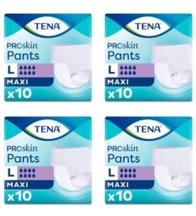 Tena Proskin Pants Maxi 8 damla Emici Külot Büyük Boy Large 10'lu 4 paket / 40 adet