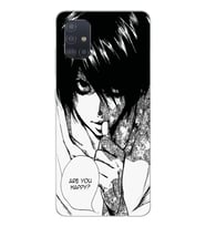 Samsung Galaxy A71 Uyumlu Death Note Tasarımlı Şeffaf Telefon Kılıfı