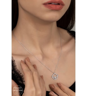 SWAROVSKİ CRYSTAL SATÜRN 925 AYAR GÜMÜŞ KOLYE