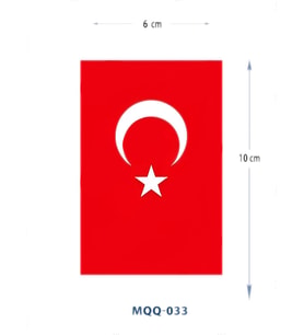 MQQ-033 TÜRK BAYRAGI DESEN GEÇİCİ DÖVME-TATTO