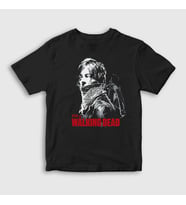 Presmono Unisex Çocuk Siyah Daryl Dixon V2 The Walking Dead T-Shirt 520779tt