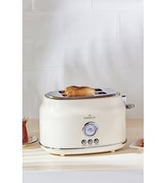 Retro Ekmek Kızartma Makinesi Krem (Kırmızı)