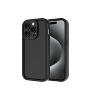 Apple iPhone 15 Pro Uyumlu Kılıf Kamera Korumalı Zore Ananas Kapak (Siyah)