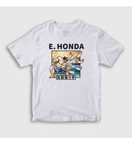 Presmono Unisex Çocuk Beyaz Honda Oyun Street Fighter T-Shirt 403949tt