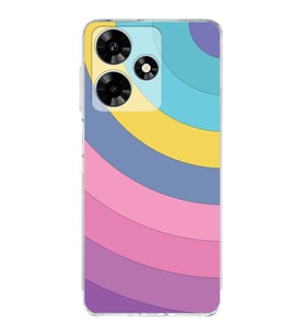 PrintiFy İnfinix Hot 30 Uyumlu Kamera Korumalı Renk Cümbüşü B Tasarımlı Şeffaf Silikon Kılıf