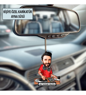 Kişiye Özel Karikatür Erkek Ayna Süsü – Araç İçi Esprili Hediyelik