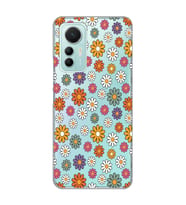 Xiaomi Mi 12 Lite Uyumlu Çiçek Desenli Şeffaf Telefon Kılıfı