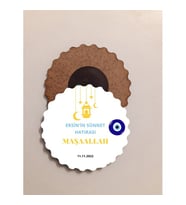 sünnet hatırası ahşap magnet