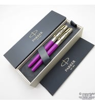 Parker Jotter Original Fuşya GT Dolma Kalem + Roller Kalem Set  İsme Özel Kalem  Hediyelik Kalem