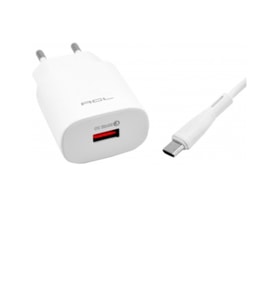 ACL H2 3.4 Amper 25 Watt Type - C Şarj Aleti - 1 Metre Kablo Quick Charge 3.0 (Beyaz)