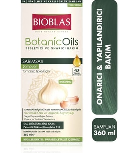 Bioblas Botanic Oils Sarımsaklı Şampuan 360 ml Saç Dökülmesine Karşı, Güçlendirici
