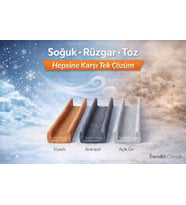3 Adet Kapı Altı Rüzgâr, Soğuk ve Toz Önleyici Yalıtım Süngeri – 3 Renk Seçeneği (Açık Gri)