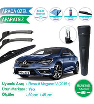 Megane 4 Kasa Ön ve Arka Silecek Süpürge Seti Çanta Hediyeli