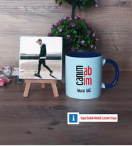Abiye Hediye Fotoğraflı Dekoratif Taş, Kupa Bardak Beyaz Hediye (Model 3)