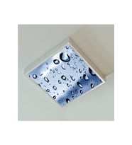 Damla Model-banyo Avize-60x60 Ledli-hd Baskılı-led Wc-banyo Avize-54watt-tavana Yapışık Lamba-beyaz