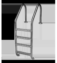 Havuz Merdiveni 4 Basamak Standart Model 316 (Krom)
