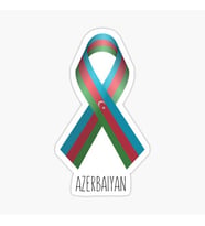 Azerbaycan Azerbaijan 18 Cm Araba Arka Cam Sticker MD9