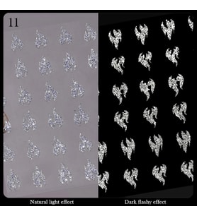 3D Reflektif efekt nail art sticker  model - 11 (55881- 11)