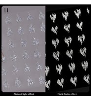 3D Reflektif efekt nail art sticker  model - 11 (55881- 11)