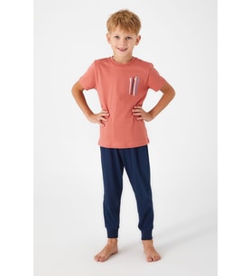 Roly Poly 3019 Garson Afterwave Erkek Çocuk Kısa Kol Pijama Takım