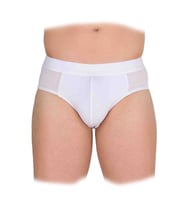 Erkek Modal Kalın Bel Lastikli Slip Külot Berrak-4406 (Beyaz)
