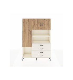 Arges Dolap 7 Raflı 4 Çekmeceli 3 Kapaklı 132x30x195 Aytaşı-Çam/Aytaşı