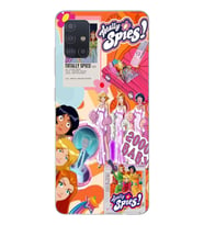 Samsung Galaxy A51 Uyumlu Totally Spies Kolaj Tasarımlı Şeffaf Telefon Kılıfı