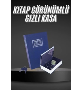 Kilitli Gizli Kasa Sözlük Kumbara Kitap Sözlük Görünümlü 18cm