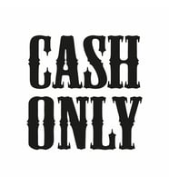 Cash Only Araba Sticker siyah 17x17 CM (Siyah)