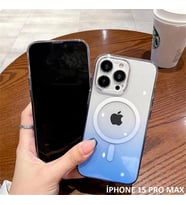 İphone 15 Pro Max Pixel Sert Magsafe Uyumlu Telefon Kılıfı (Mavi)