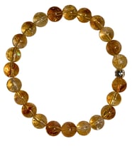 MMİF SİTRİN BİLEKLİK DOĞAL TAŞ 8MM UNİSEX %100 1. KALİTE (Altın Rengi)