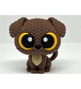 Örgü Görünümlü Yavru Köpek Figürü - 3D Baskı Knitted Style Dog Heykeli - Dekoratif Masa Arkadaşı ve Bebek Odası Biblosu