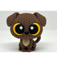 Örgü Görünümlü Yavru Köpek Figürü - 3D Baskı Knitted Style Dog Heykeli - Dekoratif Masa Arkadaşı ve Bebek Odası Biblosu