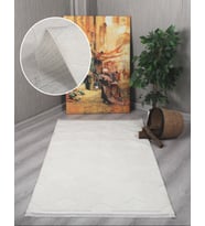 Modern Dekoratif Lara Dokuma Salon Oturma Odası Balkon Mutfak Halısı Koridor Halı Yolluk  9400A Krem