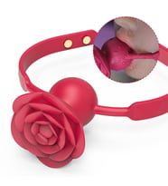 Blazing Ros Ball Gag Şarjlı Titreşimli Silikon BDSM Ağız Topu