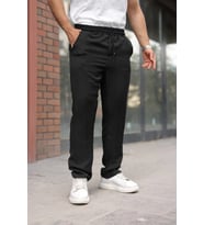 Erkek Beli Lastikli Pera Keten Pantolon