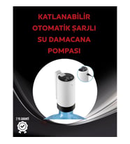 Mey İthalat® Otomatik Şarjlı Damacana Pompası Ev Ofis Kamp Kullanım